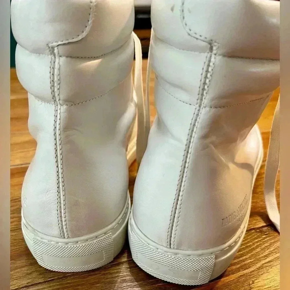 Zadig & Voltaire | Frank High Tops | White Leather | Men’s 42 (US 11) - Picture 5 of 6